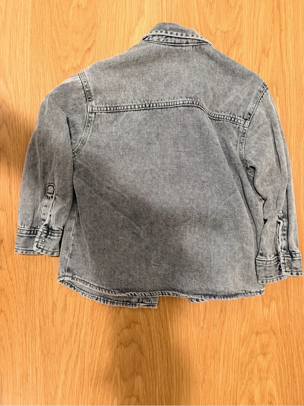 Zara Kids Washed Grey Denim Shirt Jacket